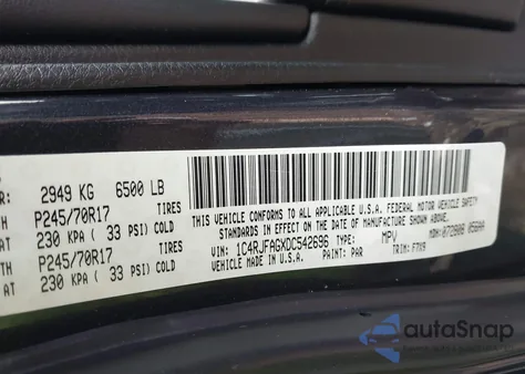 2013 Jeep Grand Cherokee Laredo z USA, uszkodzony, nr VIN 1C4RJFAGXDC542696